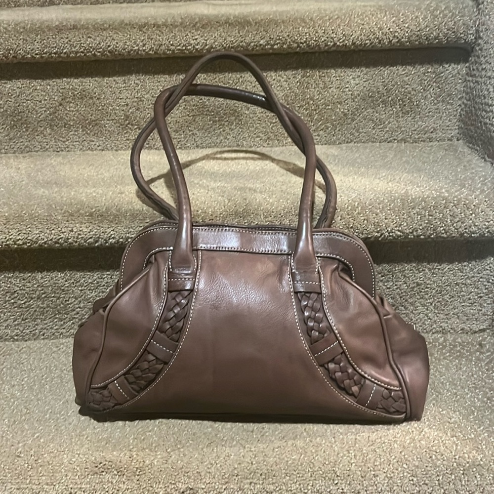 Stefano Bravo Brown leather handbag made in Italy